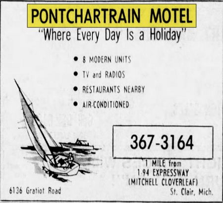 Pontchartrain Motel - Jun 1968 Ad